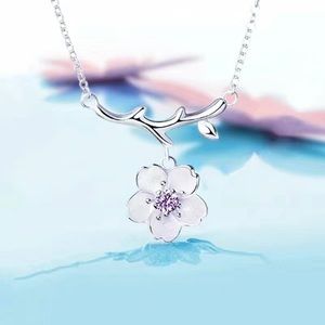 Purple Cherry Blossom Necklace